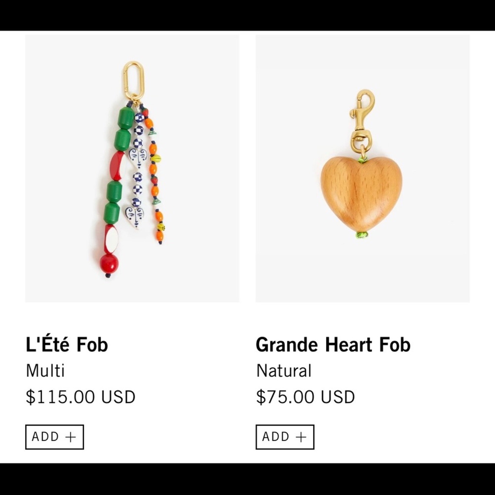 Clare V. L'Été Fob and Grande Heart Fob Set